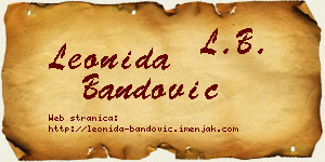Leonida Bandović vizit kartica